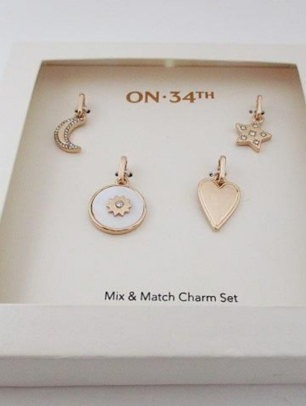 ON 34TH Gold Tone Mix & Match Charm Set